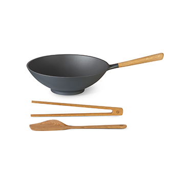 wok+ spatola+ pinza